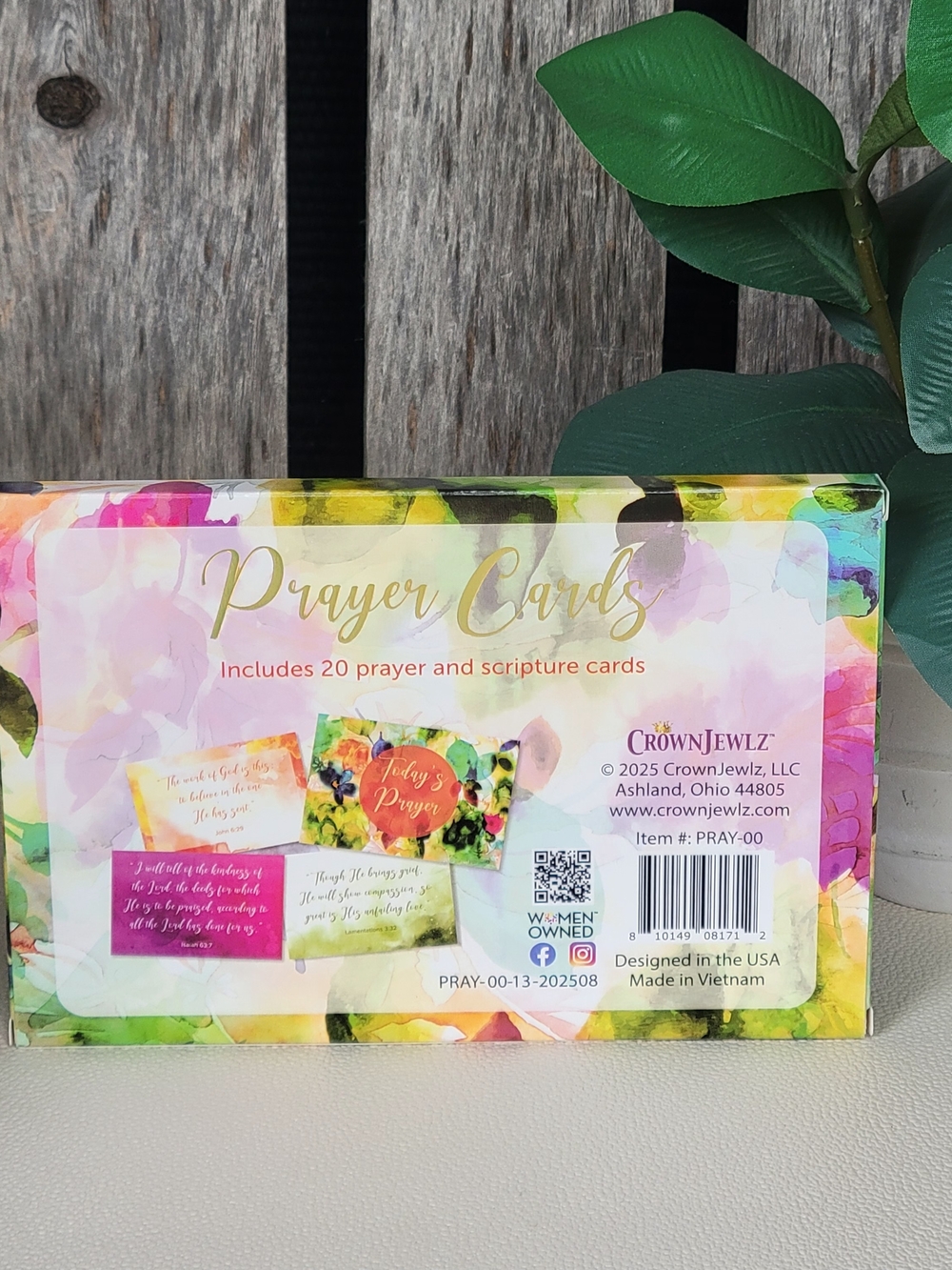Prayer Cards - Floral Pink and Green Inspiration Set - Picture 3 of 3